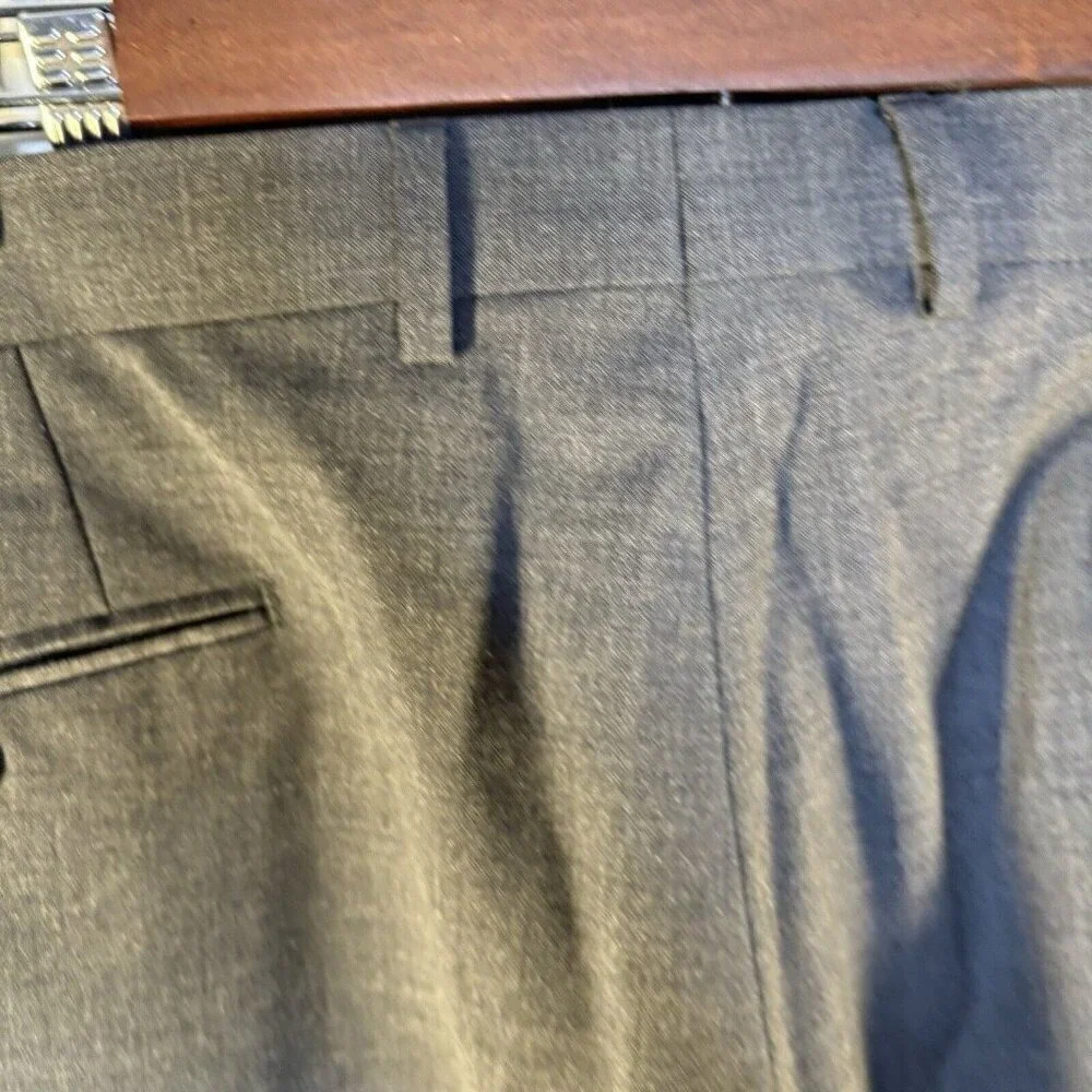Lauren Ralph Lauren High Performance Wool Dress Pants Mens 40x32 Gray Flat Front